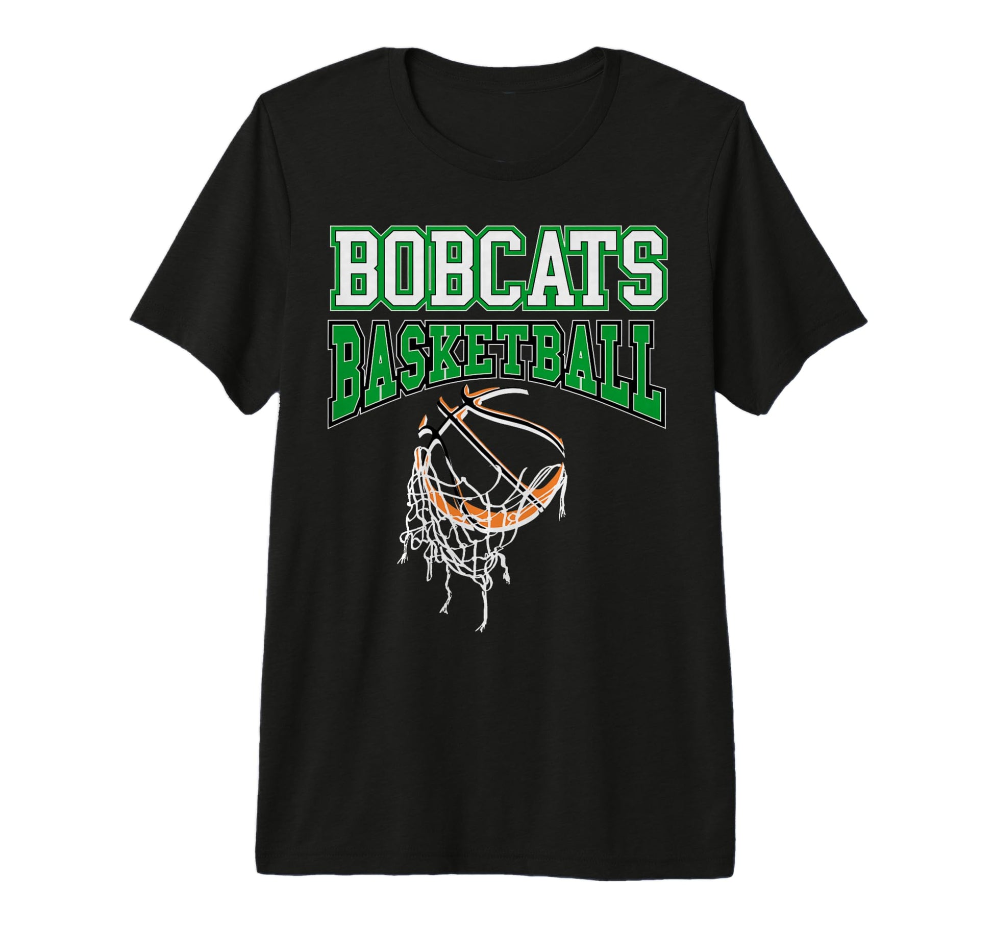 Green Bobcats Basketball Mom Game Day T-Shirt - Novelty Apparel for Adults - T-Shirt, Sweatshirt, Hoodie