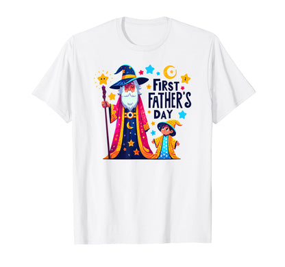 First Fathers Day Wizard Dad And Son T-Shirt - Minimalist Print for Adults - T-Shirt, Sweatshirt, Hoodie