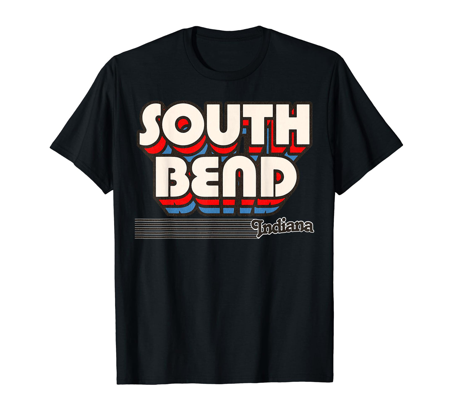 South Bend Indiana Stripes T-Shirt - Graphic Print Unisex - T-Shirt, Sweatshirt, Hoodie