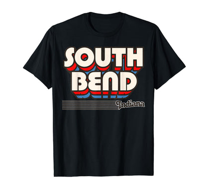 South Bend Indiana Stripes T-Shirt - Graphic Print Unisex - T-Shirt, Sweatshirt, Hoodie