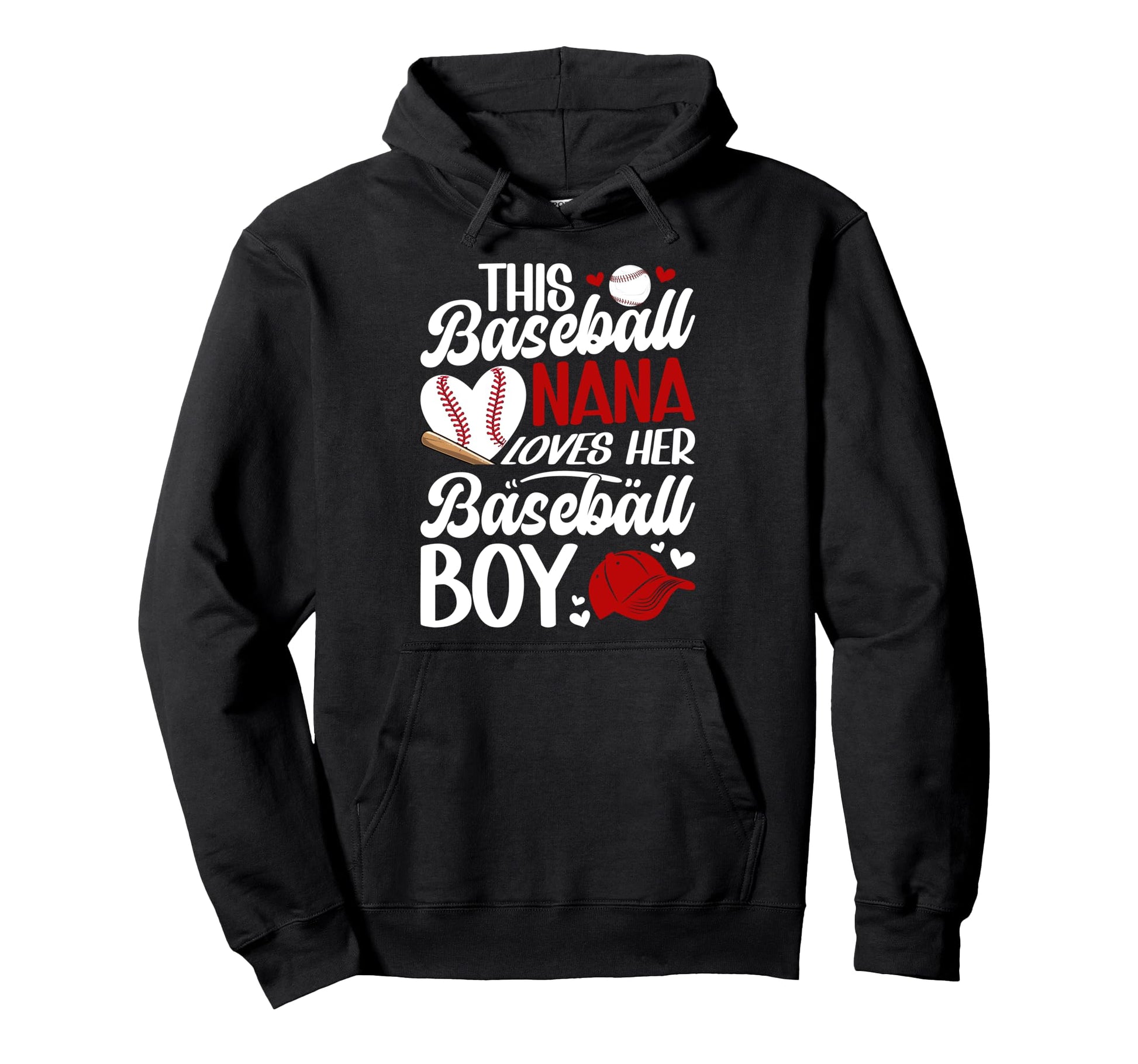 Proud Baseball Nana Baseball Player Nana Hoodie - Trendy Graphic for Adults - T-Shirt, Sweatshirt, Hoodie