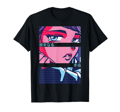 Anime Eyes Japan Culture Art T-Shirt - Casual Everyday Wear Unisex - T-Shirt, Sweatshirt, Hoodie