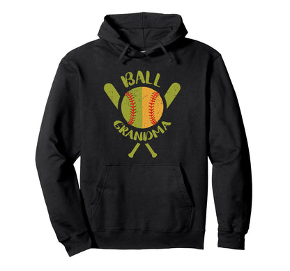 Baseball Ball Grandma Hoodie - Streetwear Style Men Women - T-Shirt, Sweatshirt, Hoodie