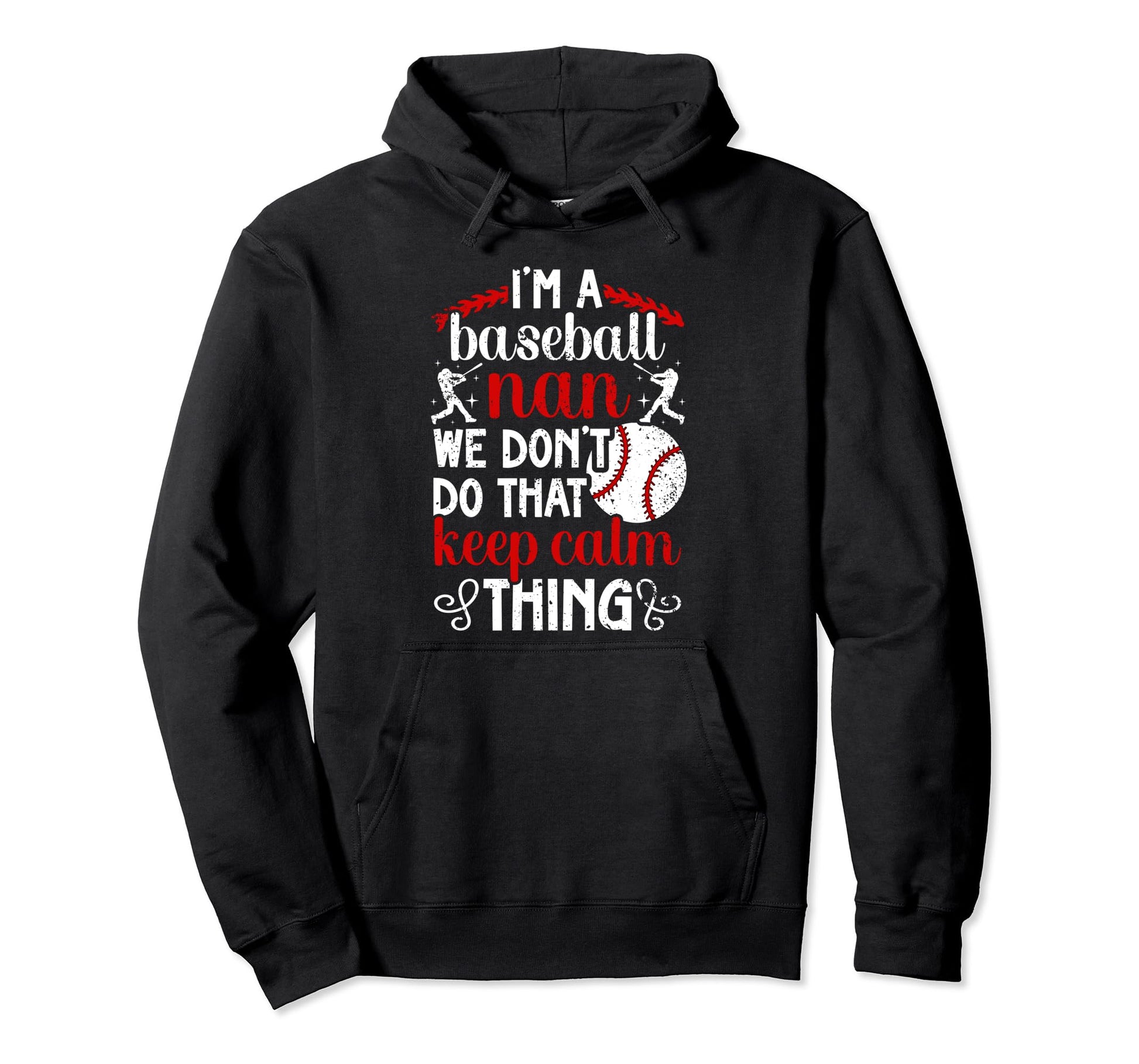 Im Baseball Nan Grandma Nan Baseball Hoodie - Minimalist Print Unisex - T-Shirt, Sweatshirt, Hoodie