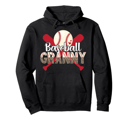 Baseball Granny Leopard Granny Baseball Hoodie - Novelty Apparel Men Women - T-Shirt, Sweatshirt, Hoodie