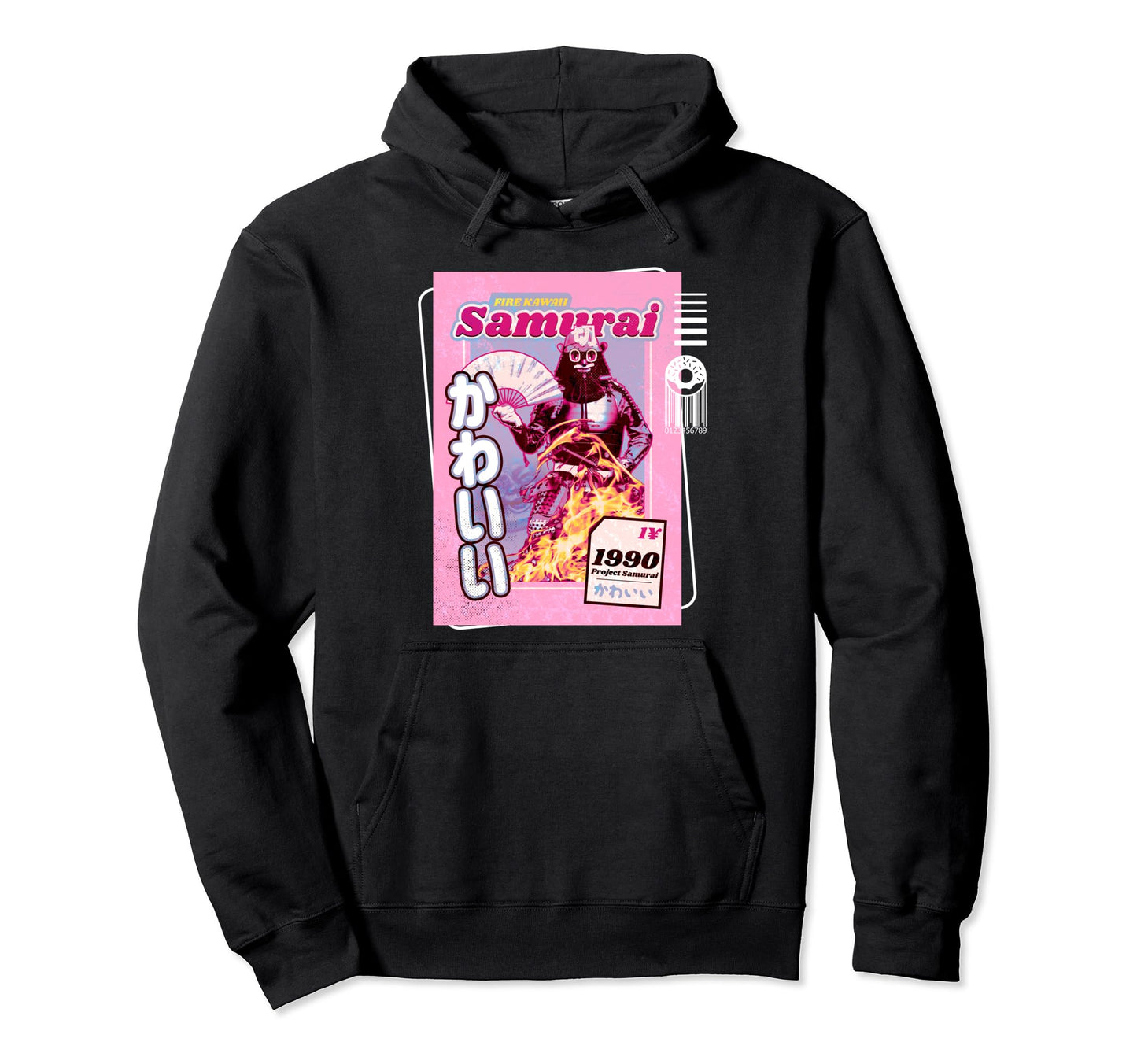 Japanese Aesthetic Vaporwave Kawaii Samurai Hoodie - Graphic Print Unisex - T-Shirt, Sweatshirt, Hoodie