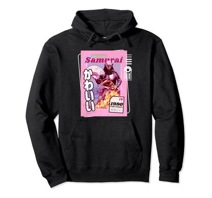 Japanese Aesthetic Vaporwave Kawaii Samurai Hoodie - Graphic Print Unisex - T-Shirt, Sweatshirt, Hoodie