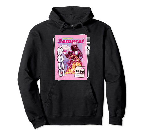 Japanese Aesthetic Vaporwave Kawaii Samurai Hoodie - Graphic Print Unisex - T-Shirt, Sweatshirt, Hoodie
