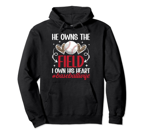 Baseball Coach Wife Life Wife Hoodie - Casual Everyday Wear for Adults - T-Shirt, Sweatshirt, Hoodie