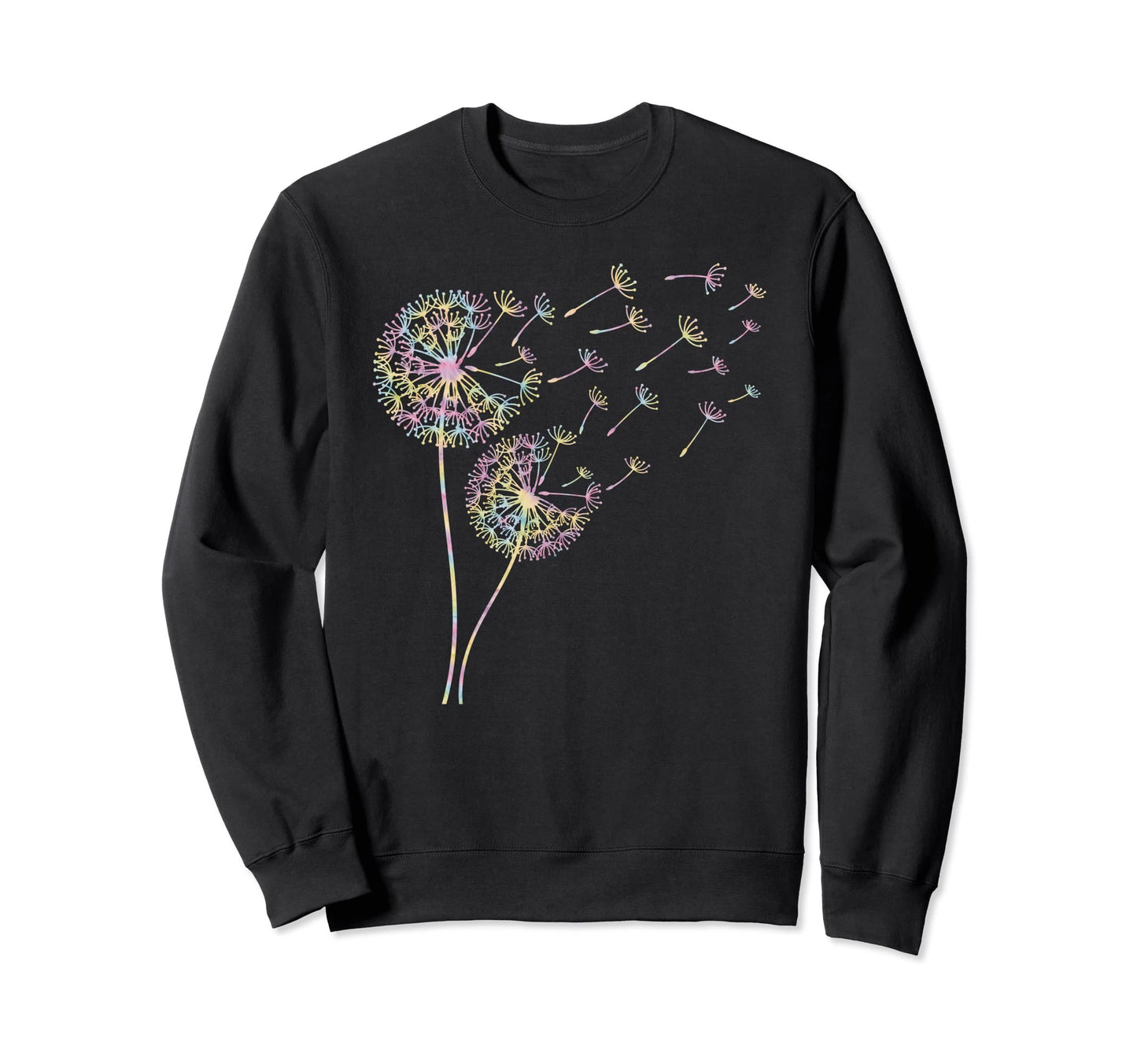 Dandelion Tie Dye Boho Hippie Wish Sweatshirt - Minimalist Print Men Women - T-Shirt, Sweatshirt, Hoodie