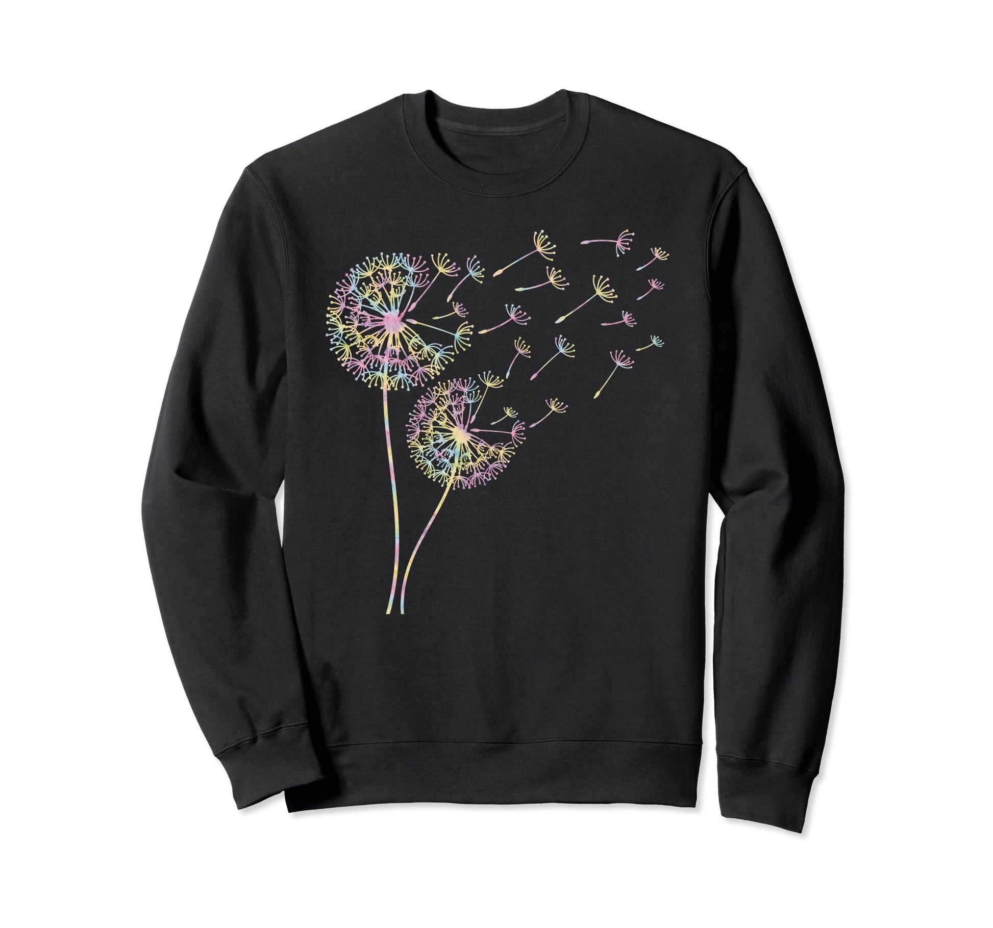 Dandelion Tie Dye Boho Hippie Wish Sweatshirt - Minimalist Print Men Women - T-Shirt, Sweatshirt, Hoodie