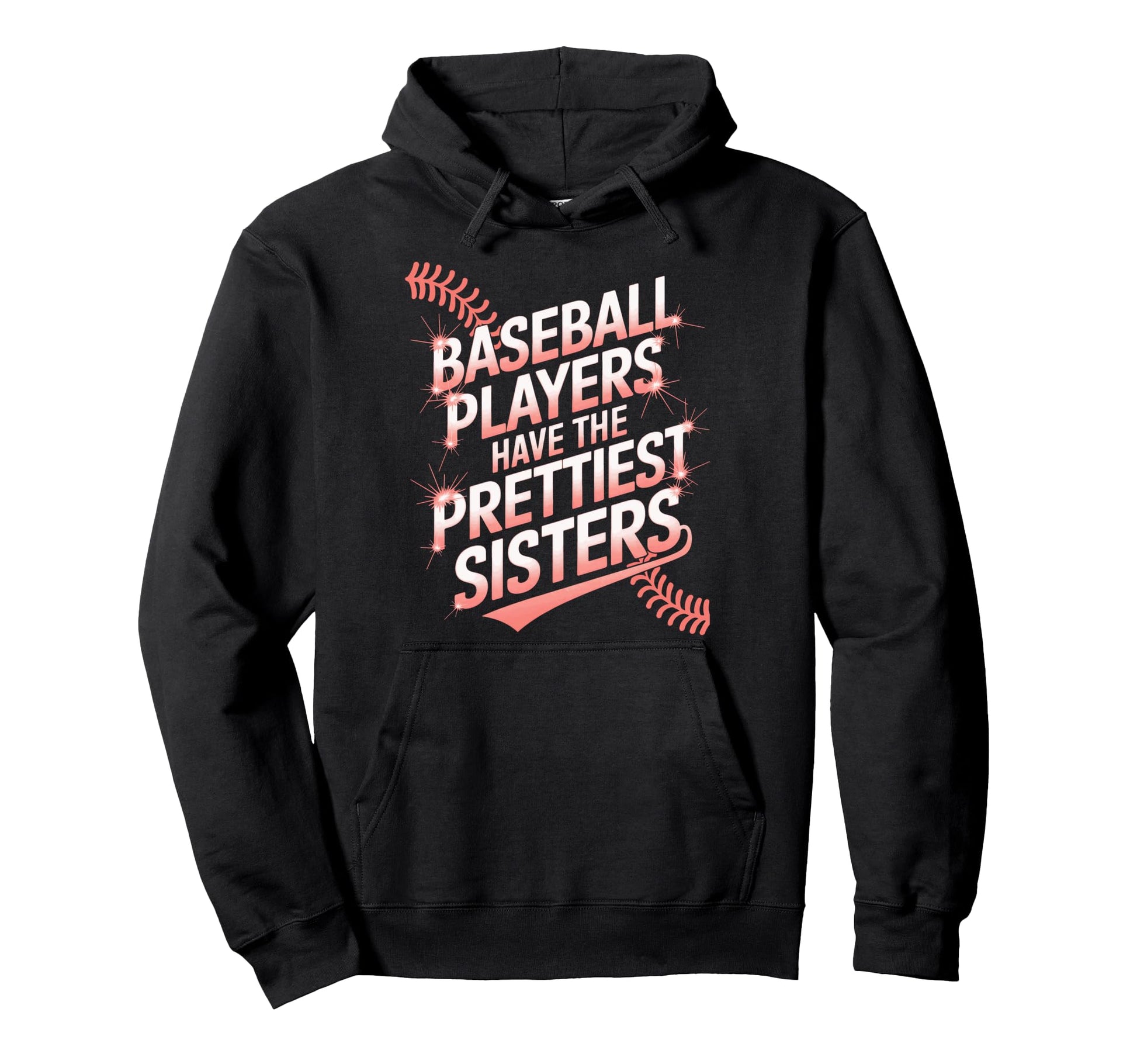 Baseball Little Sister Baseball Hoodie - Fun Novelty Design Men Women - T-Shirt, Sweatshirt, Hoodie