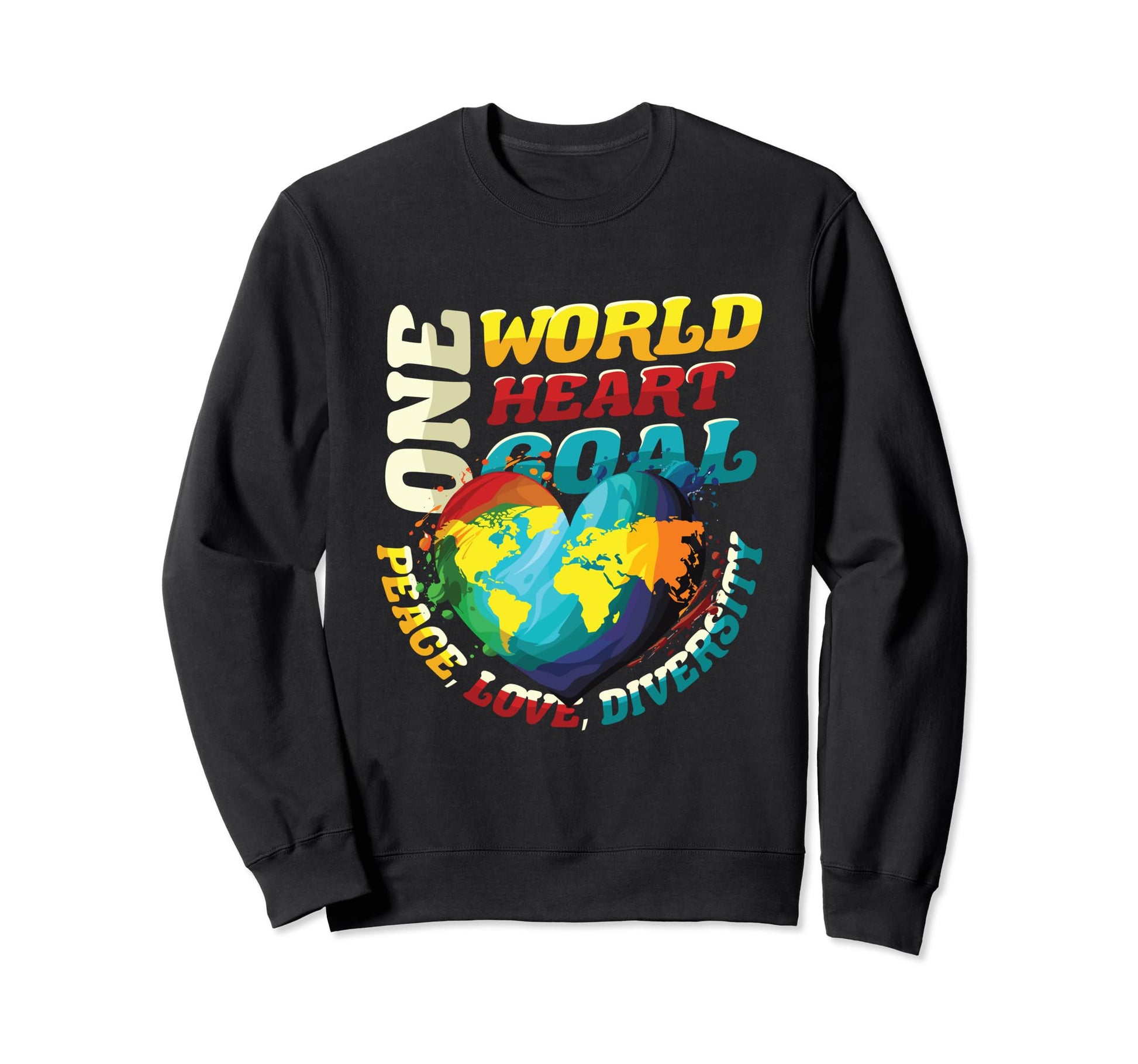 One World One Heart One Goal Sweatshirt - Custom Art Print for Adults - T-Shirt, Sweatshirt, Hoodie