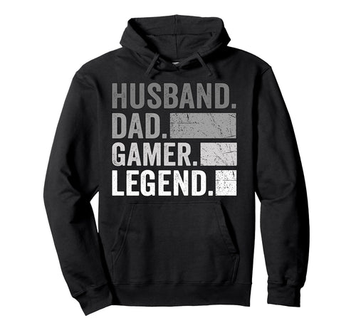 Husband Dad Gamer Legend Fathers Day Hoodie - Graphic Print Unisex - T-Shirt, Sweatshirt, Hoodie