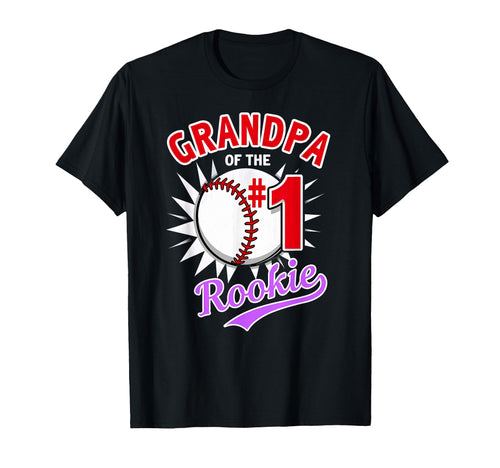 Papa Grandpa Rookie 1St Birthday Baseball T-Shirt - Custom Art Print Unisex - T-Shirt, Sweatshirt, Hoodie