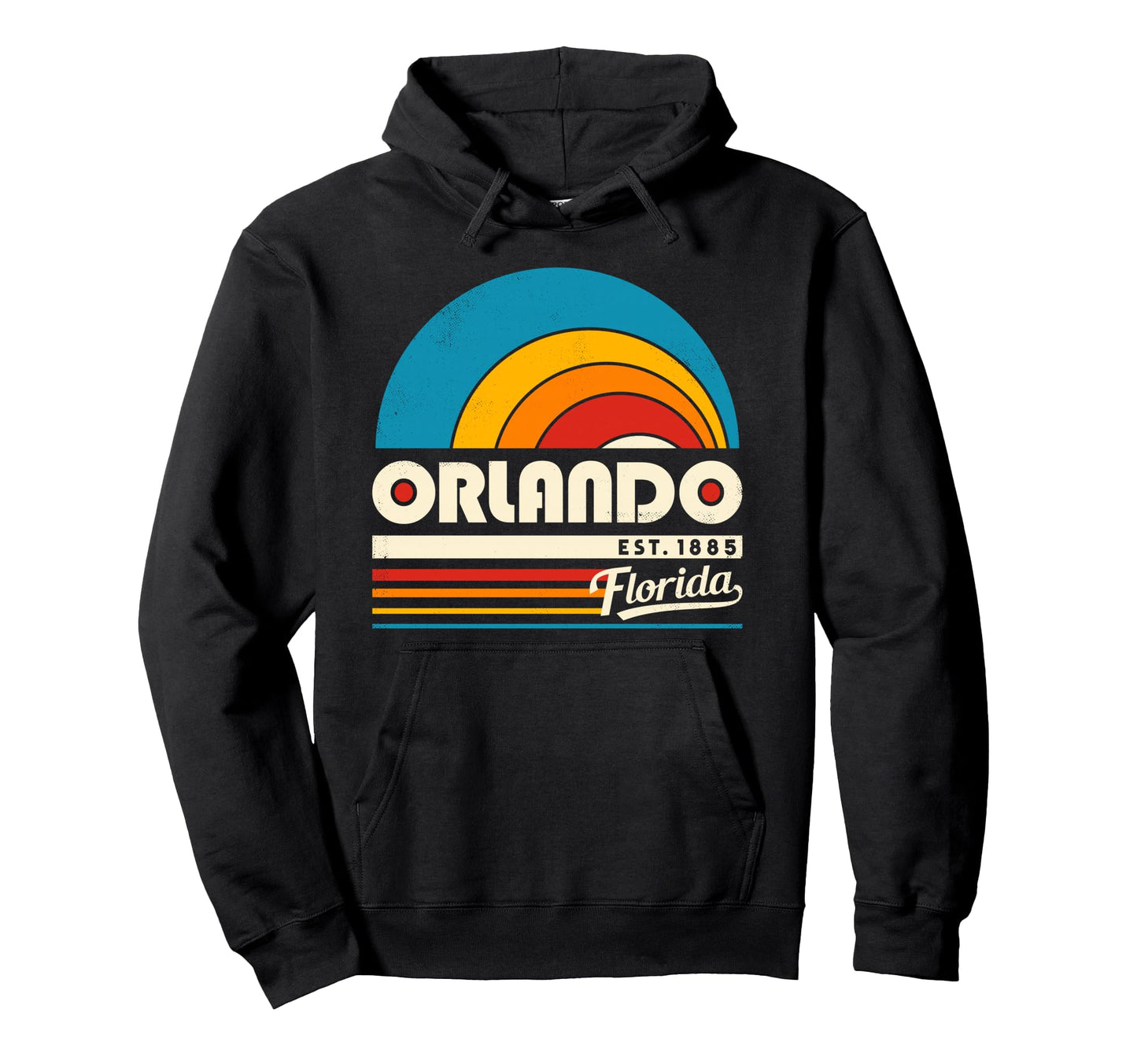 Orlando Florida Est 1885 Fl State Rainbow Hoodie - Unique Graphic Men Women - T-Shirt, Sweatshirt, Hoodie