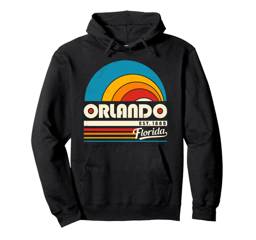 Orlando Florida Est 1885 Fl State Rainbow Hoodie - Unique Graphic Men Women - T-Shirt, Sweatshirt, Hoodie