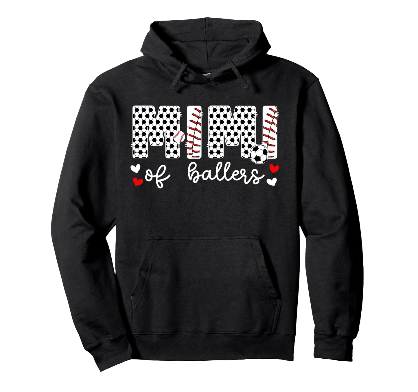 Mimi Ballers Baseball Soccer Mimi Hoodie - Custom Art Print Men Women - T-Shirt, Sweatshirt, Hoodie
