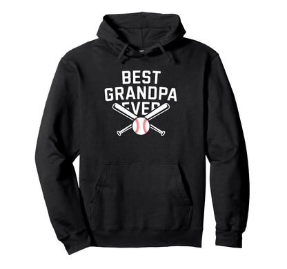 Best Baseball Grandpa Fathers Day Hoodie - Fun Novelty Design for Adults - T-Shirt, Sweatshirt, Hoodie