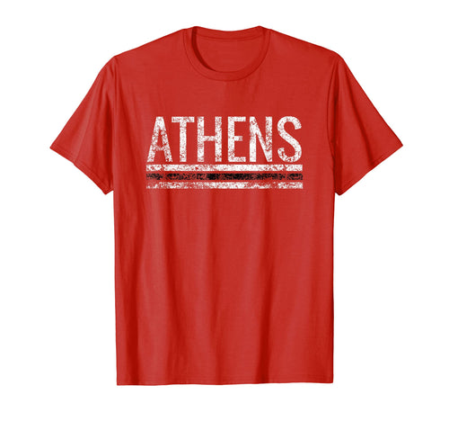 Athens Georgia Weathered Stripe T-Shirt - Fun Novelty Design Men Women - T-Shirt, Sweatshirt, Hoodie