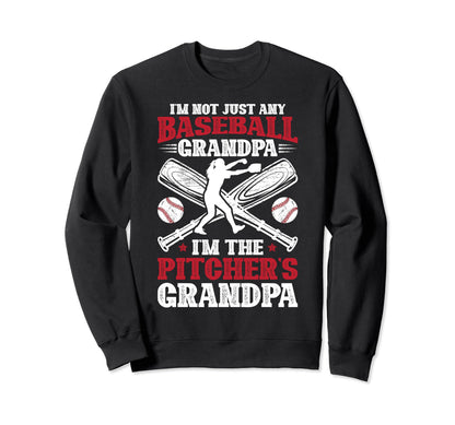 Im Baseball Pitcher Grandpa Baseball Sweatshirt - Novelty Apparel Unisex - T-Shirt, Sweatshirt, Hoodie