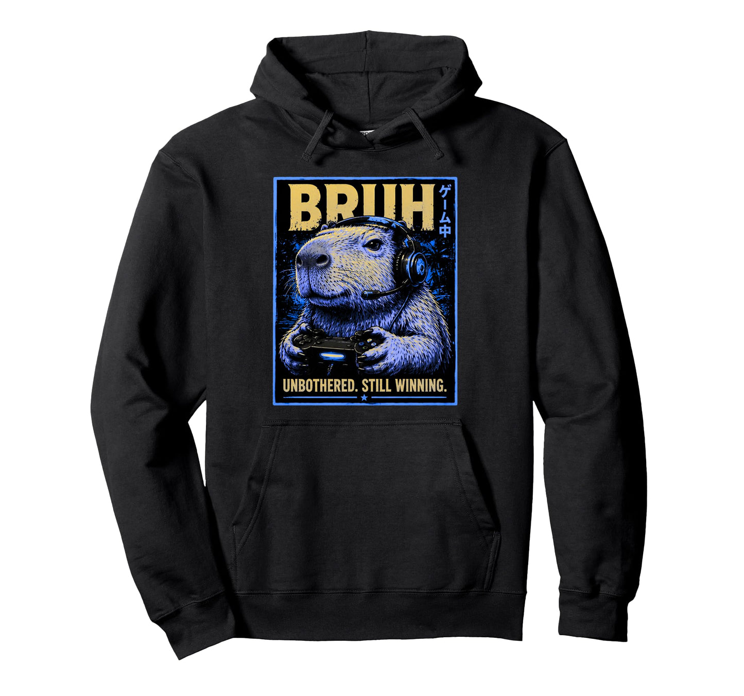 Funny Capybara Gamer Bruh Meme Hoodie - Casual Everyday Wear for Adults - T-Shirt, Sweatshirt, Hoodie