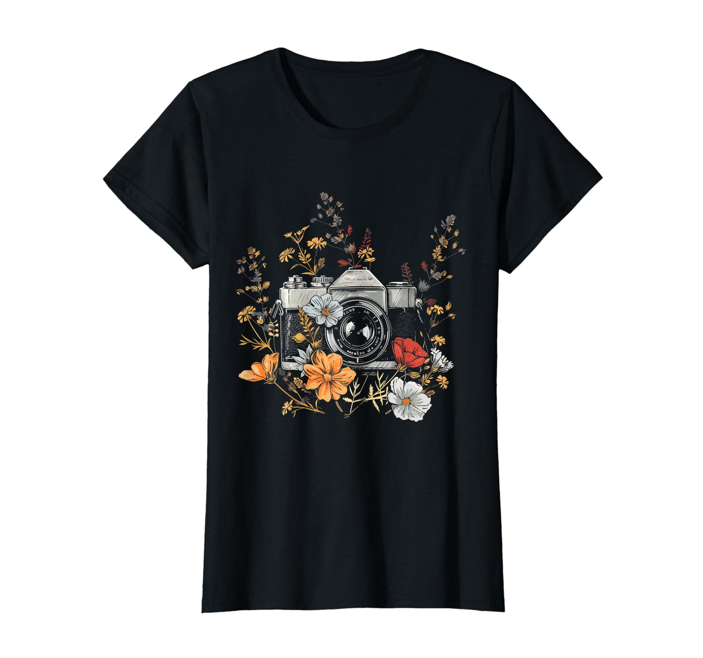 Photographer Camera Flowers Photography T-Shirt - Novelty Apparel Unisex - T-Shirt, Sweatshirt, Hoodie