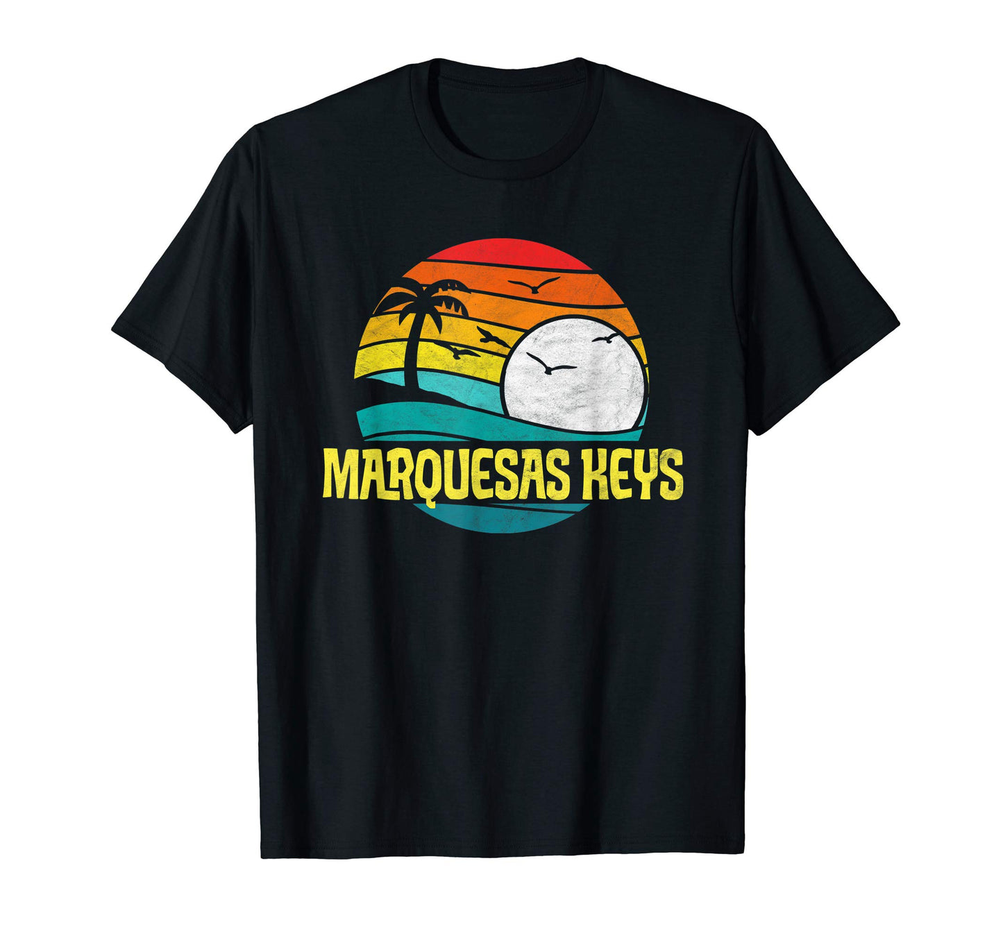 Marquesas Keys Sun Surf 80S T-Shirt - Minimalist Print for Adults - T-Shirt, Sweatshirt, Hoodie