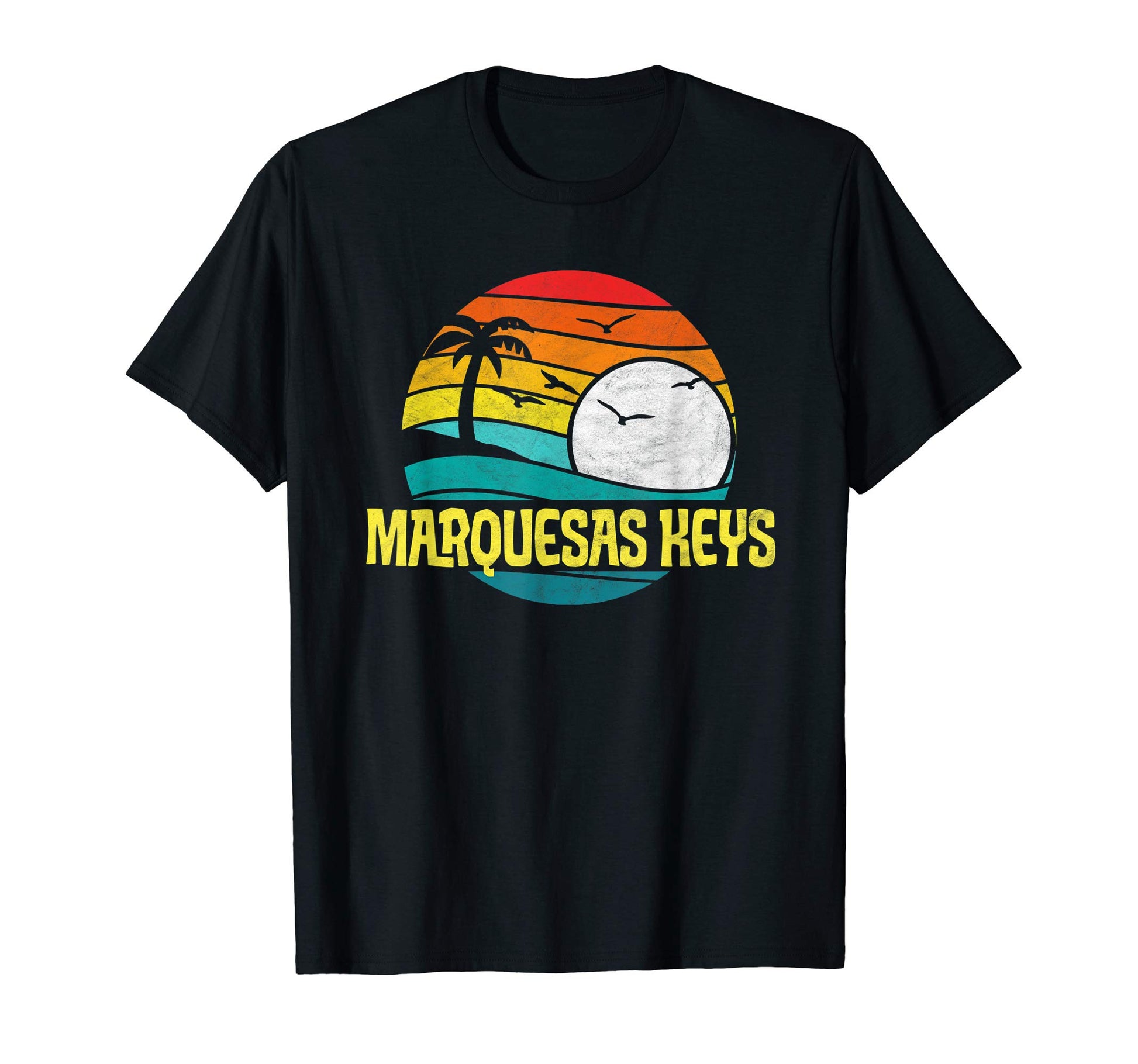 Marquesas Keys Sun Surf 80S T-Shirt - Minimalist Print for Adults - T-Shirt, Sweatshirt, Hoodie