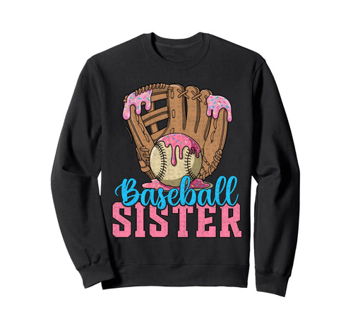 Baseball Sister Game Day Ice Cream Sweatshirt - Novelty Apparel Unisex - T-Shirt, Sweatshirt, Hoodie
