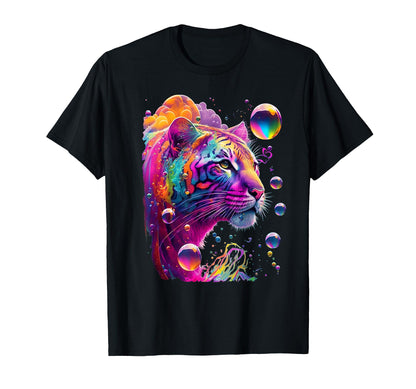 Colorful Rainbow Tiger T-Shirt - Novelty Apparel Unisex - T-Shirt, Sweatshirt, Hoodie