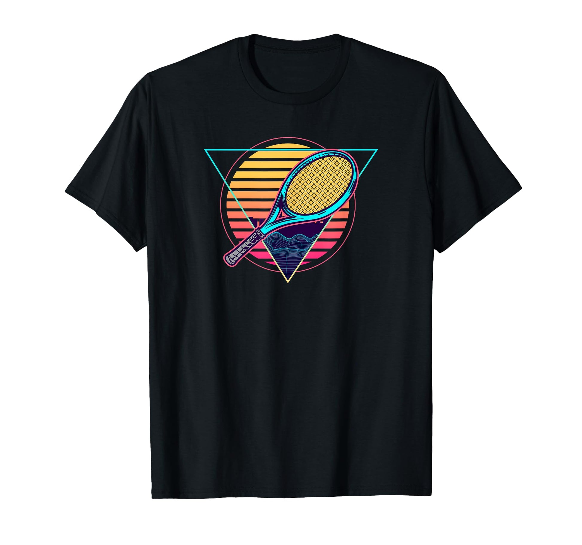 Futuristic Tennis Synthwave T-Shirt - Minimalist Print for Adults - T-Shirt, Sweatshirt, Hoodie