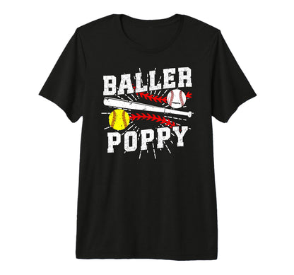 Mens Baller Poppy Proud Softball T-Shirt - Aesthetic Graphic Men Women - T-Shirt, Sweatshirt, Hoodie