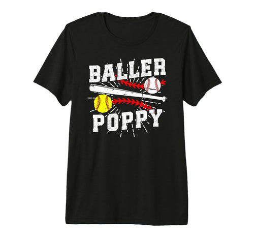 Mens Baller Poppy Proud Softball T-Shirt - Aesthetic Graphic Men Women - T-Shirt, Sweatshirt, Hoodie