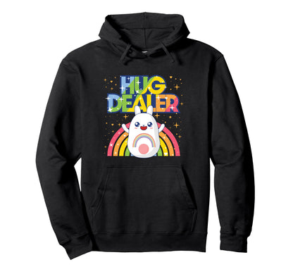 Bunny Hug Dealer Rainbow Cartoon Hoodie - Minimalist Print Unisex - T-Shirt, Sweatshirt, Hoodie