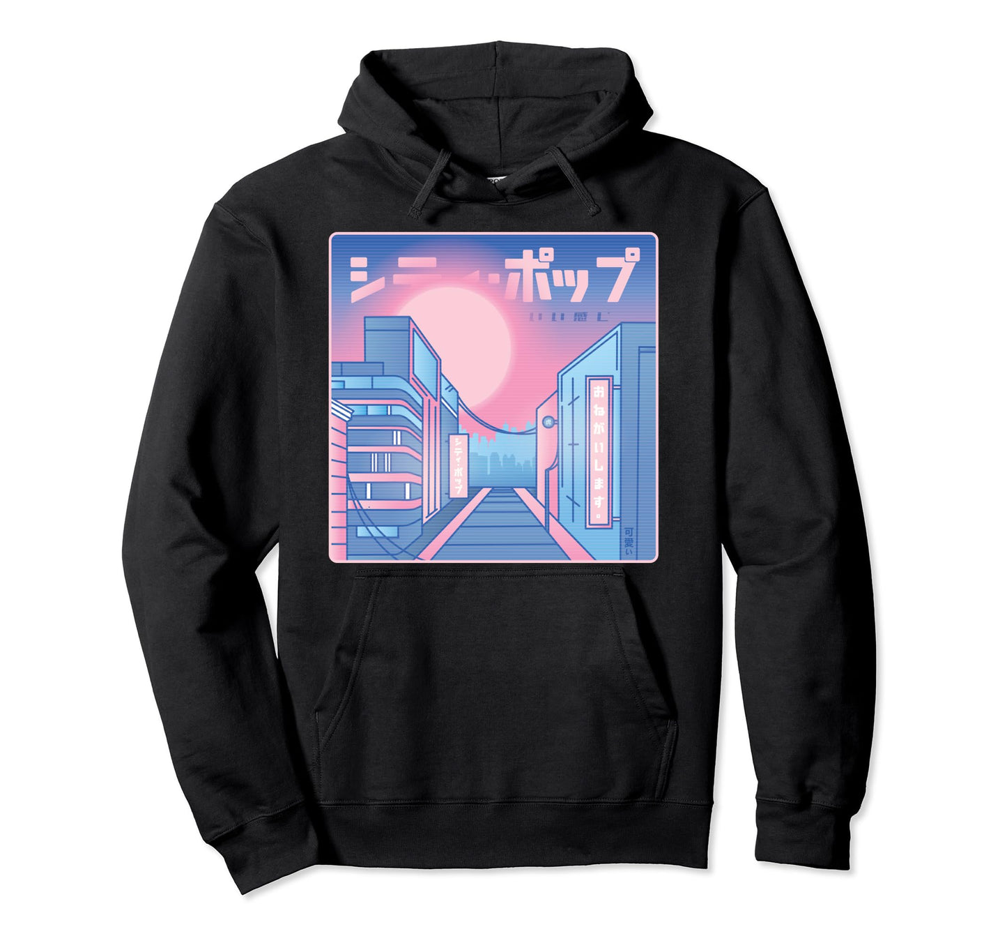 Aesthetic Vaporwave Synthwave Japanese Hoodie - Graphic Print Men Women - T-Shirt, Sweatshirt, Hoodie