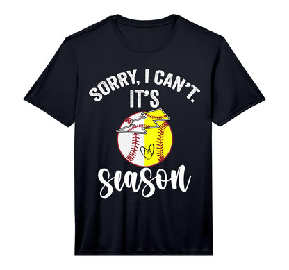 Mens Sorry I Cant Its Baseball T-Shirt - Casual Everyday Wear Unisex - T-Shirt, Sweatshirt, Hoodie