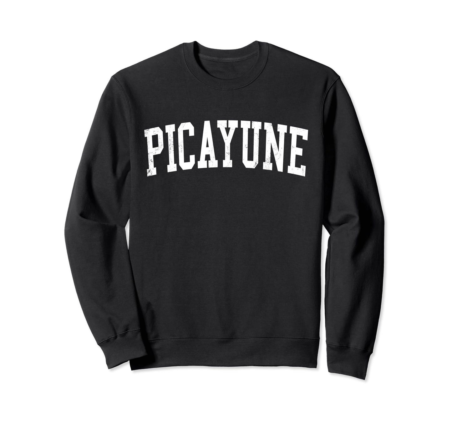 Picayune Ms Distressed White Sweatshirt - Fun Novelty Design for Adults - T-Shirt, Sweatshirt, Hoodie