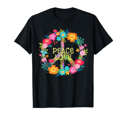Peace Love Hippie Costume Tie Die 60S T-Shirt - Trendy Graphic Men Women - T-Shirt, Sweatshirt, Hoodie