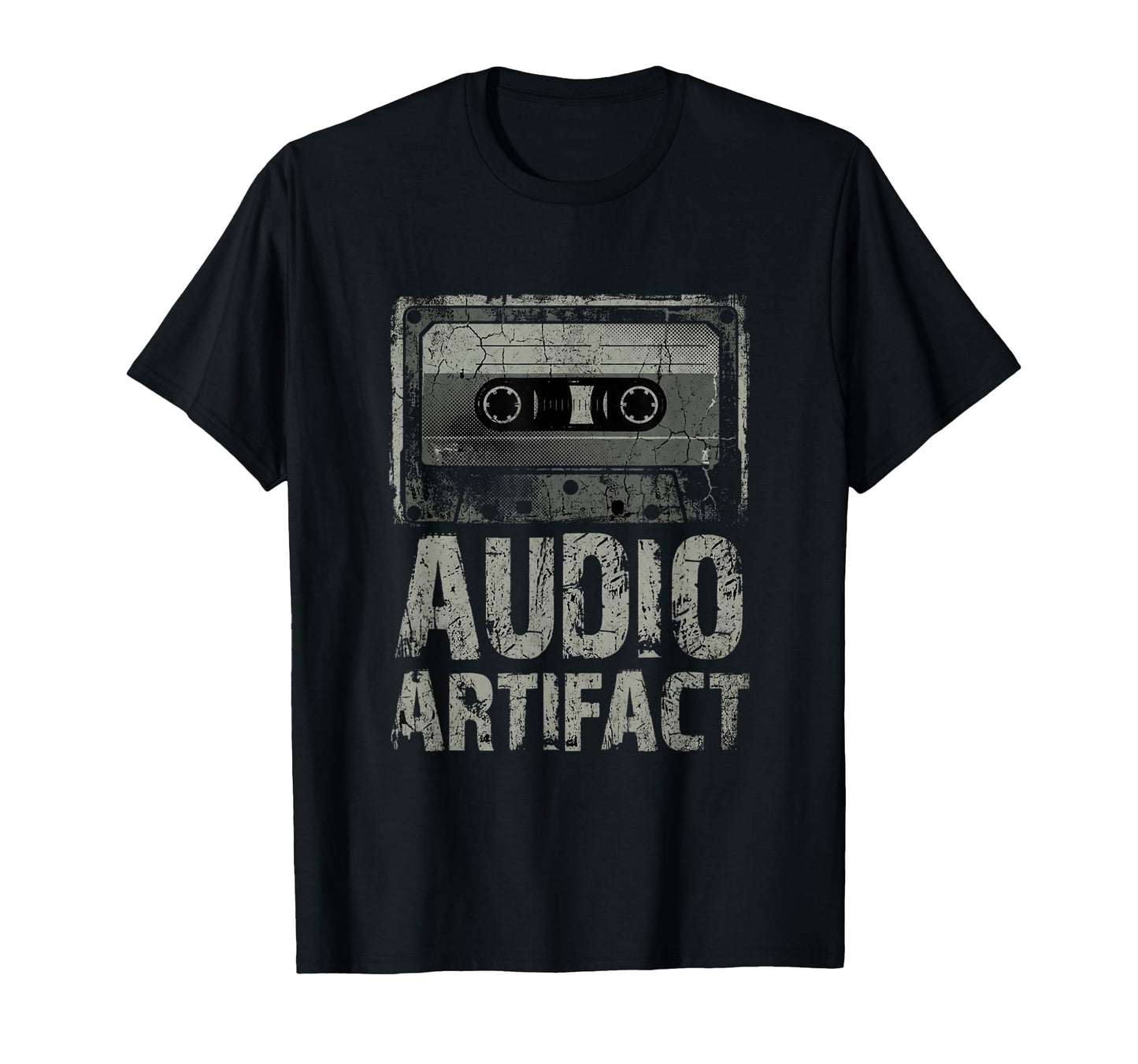 Audio Artifact Cassette Tape Grunge T-Shirt - Custom Art Print Unisex - T-Shirt, Sweatshirt, Hoodie