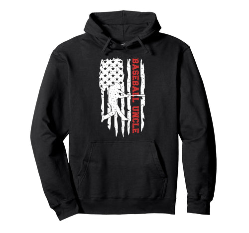 Baseball Uncle Us Flag Uncle Baseball Hoodie - Graphic Print for Adults - T-Shirt, Sweatshirt, Hoodie