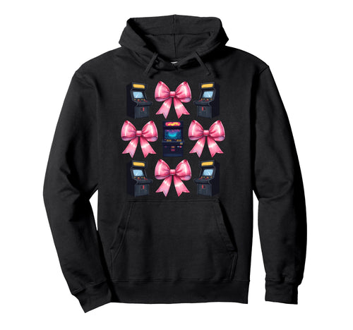 Coquette Bow Arcade Gaming Gamer Hoodie - Trendy Graphic for Adults - T-Shirt, Sweatshirt, Hoodie