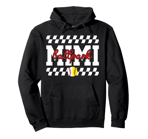 Ballpark Mimi Grandma Baseball Softball Hoodie - Trendy Graphic Unisex - T-Shirt, Sweatshirt, Hoodie