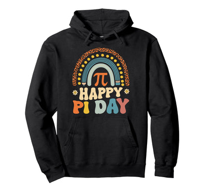 Happy Pi Day Rainbow Leopard Hoodie - Novelty Apparel Men Women - T-Shirt, Sweatshirt, Hoodie