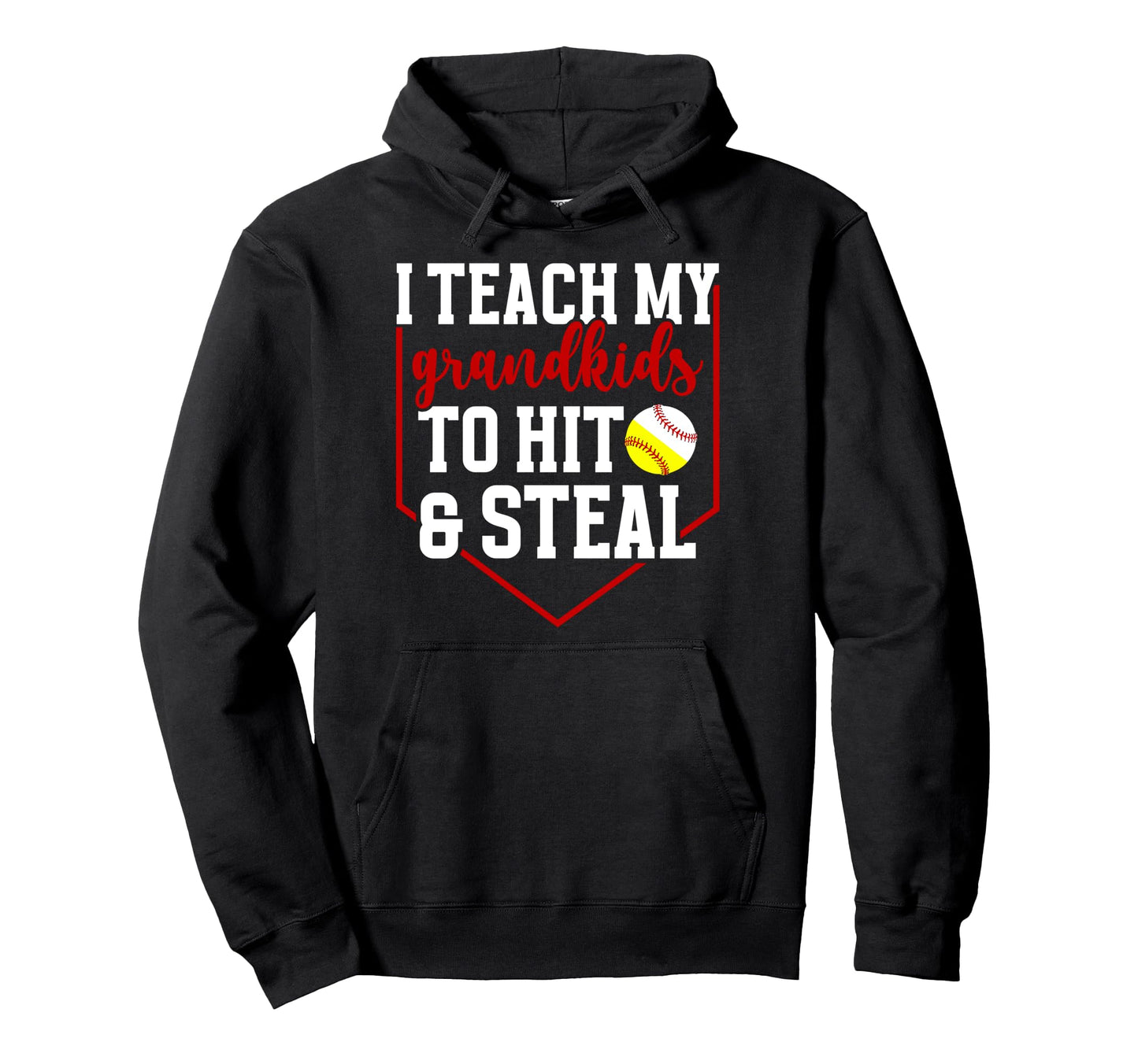Softball Baseball Grandma Funny Hoodie - Casual Everyday Wear Unisex - T-Shirt, Sweatshirt, Hoodie
