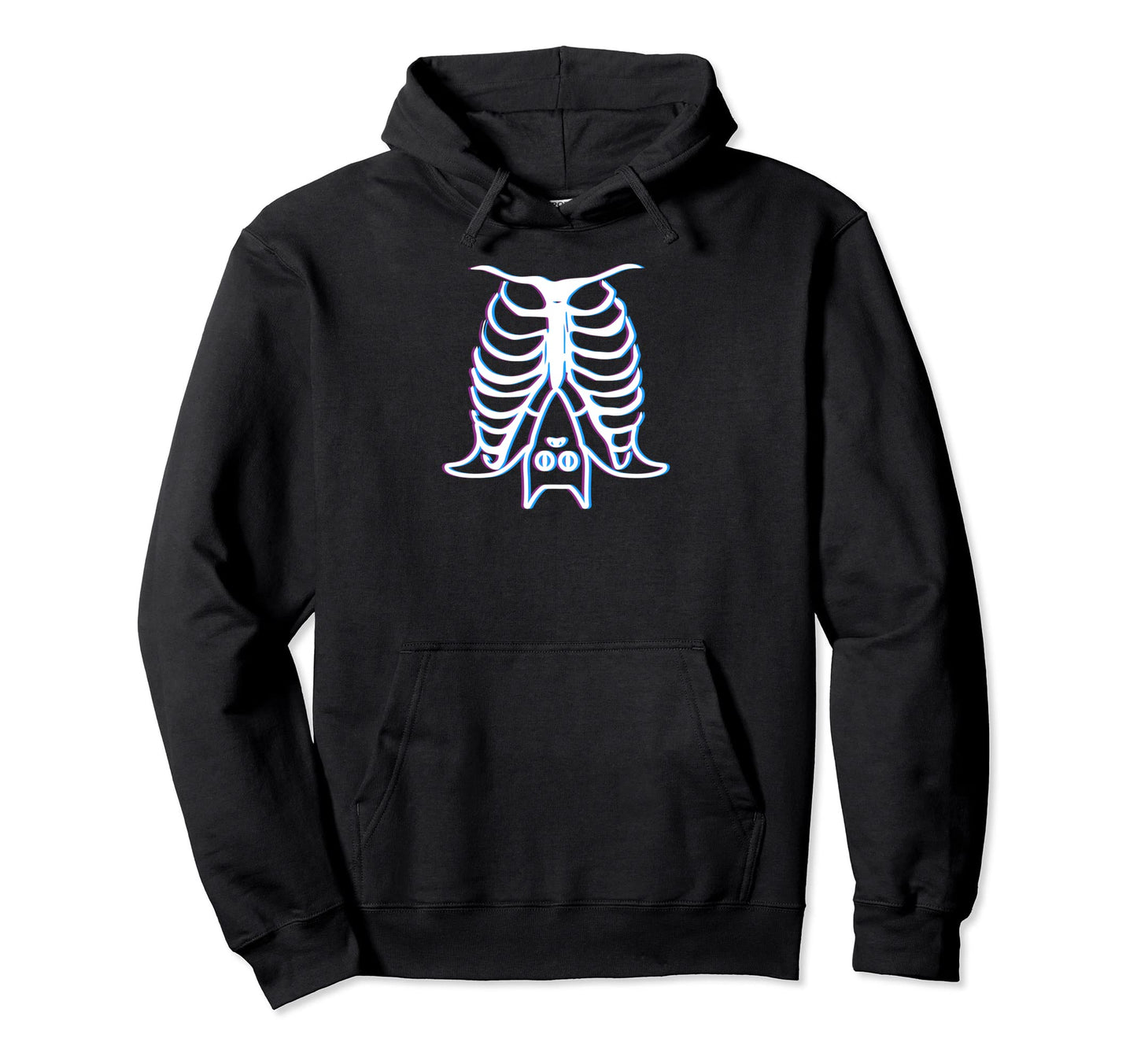 Vaporwave Bat Skeleton As Nu Goth Goth Hoodie - Trendy Graphic Unisex - T-Shirt, Sweatshirt, Hoodie