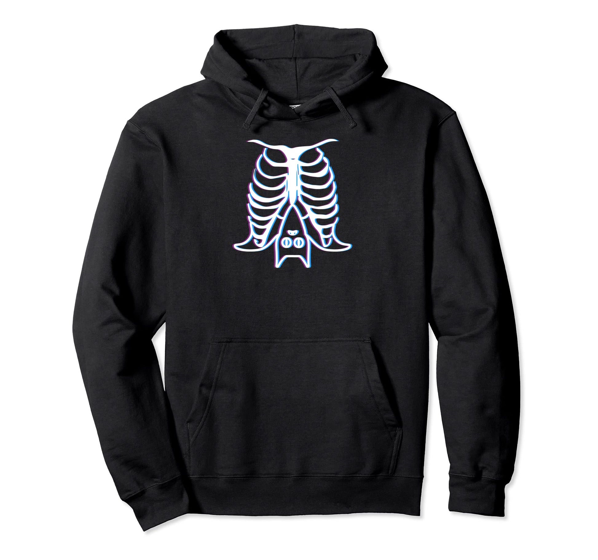 Vaporwave Bat Skeleton As Nu Goth Goth Hoodie - Trendy Graphic Unisex - T-Shirt, Sweatshirt, Hoodie