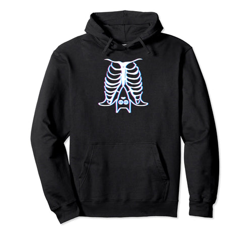 Vaporwave Bat Skeleton As Nu Goth Goth Hoodie - Trendy Graphic Unisex - T-Shirt, Sweatshirt, Hoodie
