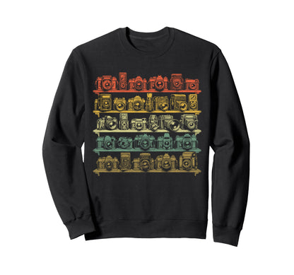 Photographer Camera Art Sweatshirt - Minimalist Print for Adults - T-Shirt, Sweatshirt, Hoodie
