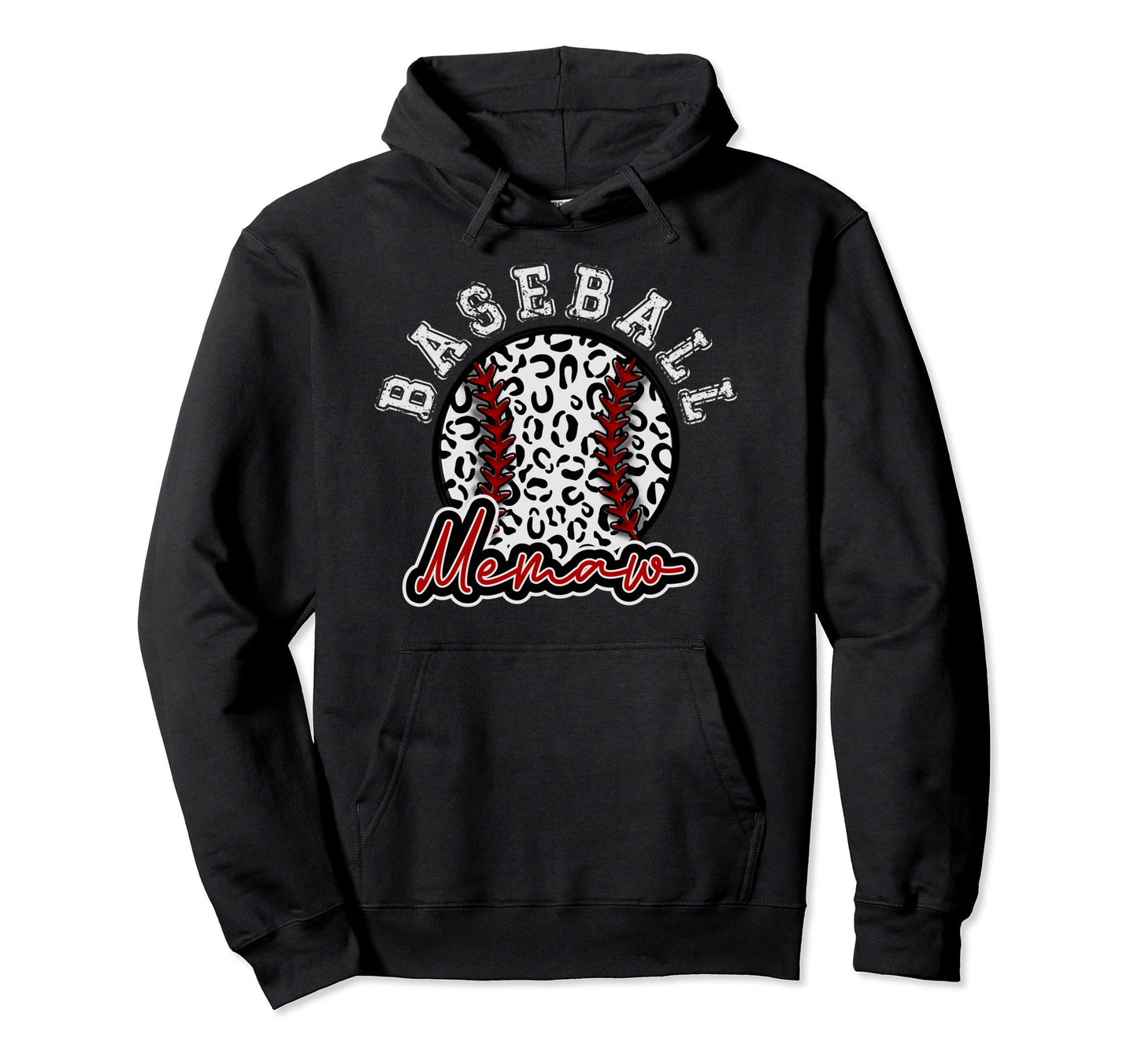 Leopard Cheetah Baseball Memaw Womens Hoodie - Aesthetic Graphic Men Women - T-Shirt, Sweatshirt, Hoodie